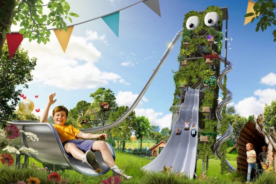 Billund: WOW PARK Entry Ticket - Zip lines, hanging bridges over water, and underground caves