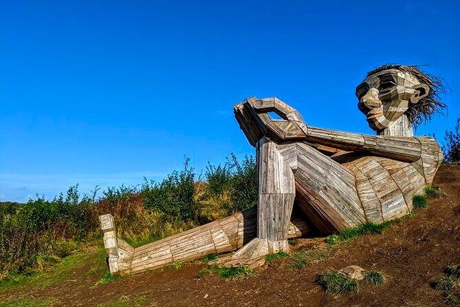 The Six Forgotten Giants Trolls Hunt with Minibus - Stop 3 in Ishøj: Scar Under the Bridge Built from Local Scrap